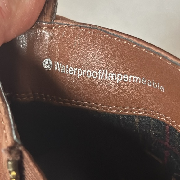 Blondo Vegas 2 Casual Brown Ankle Boots Waterproof Leather Zip Up Size 11M - Picture 4 of 10